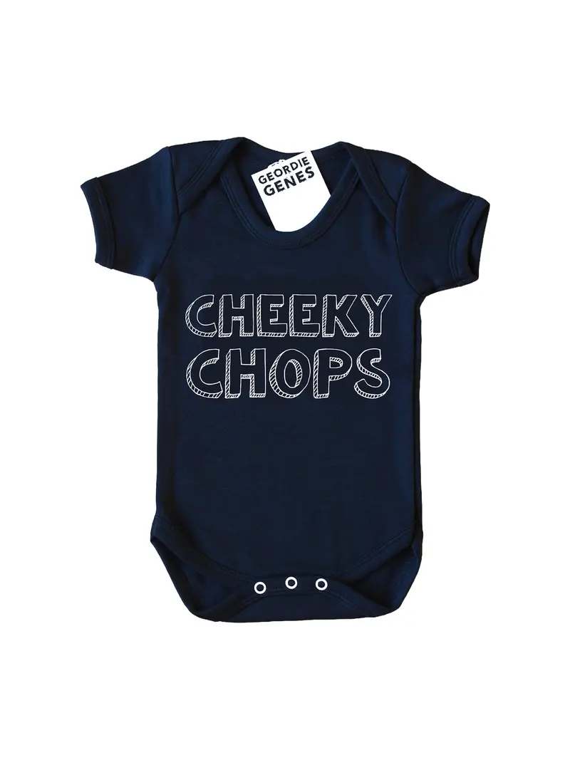Cheeky Chops Baby Vest Black 1