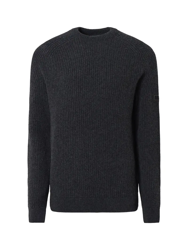 Chester Crew Knit Jumper Grey 1
