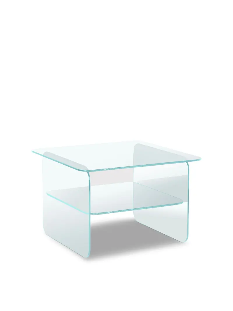 Chiaro Glass Square Side Table Clear 1
