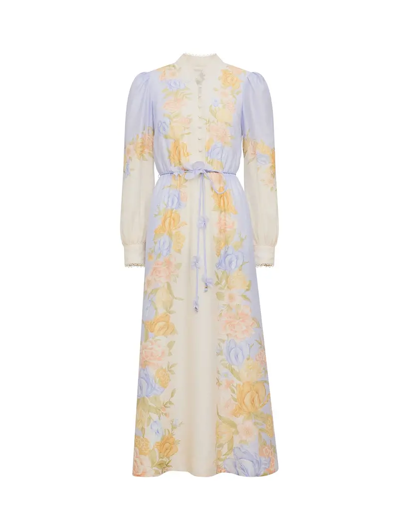 Christina Printed Midi Dress Blue 1
