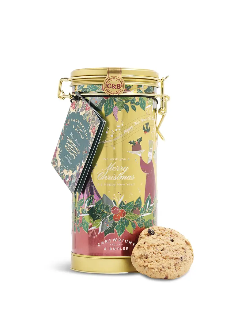 Christmas Pudding Biscuits In Musical Tin 200G 1