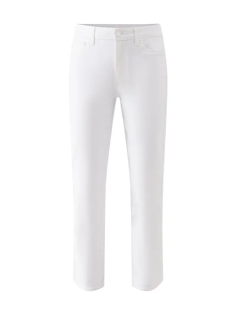 Cindy High Rise Straight Jean White 1