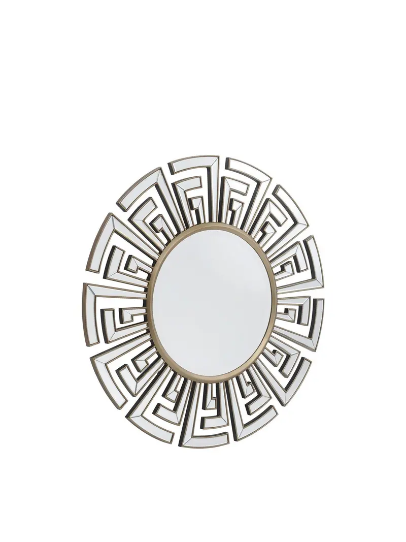 Claridge Deco Round Mirror Gold 1