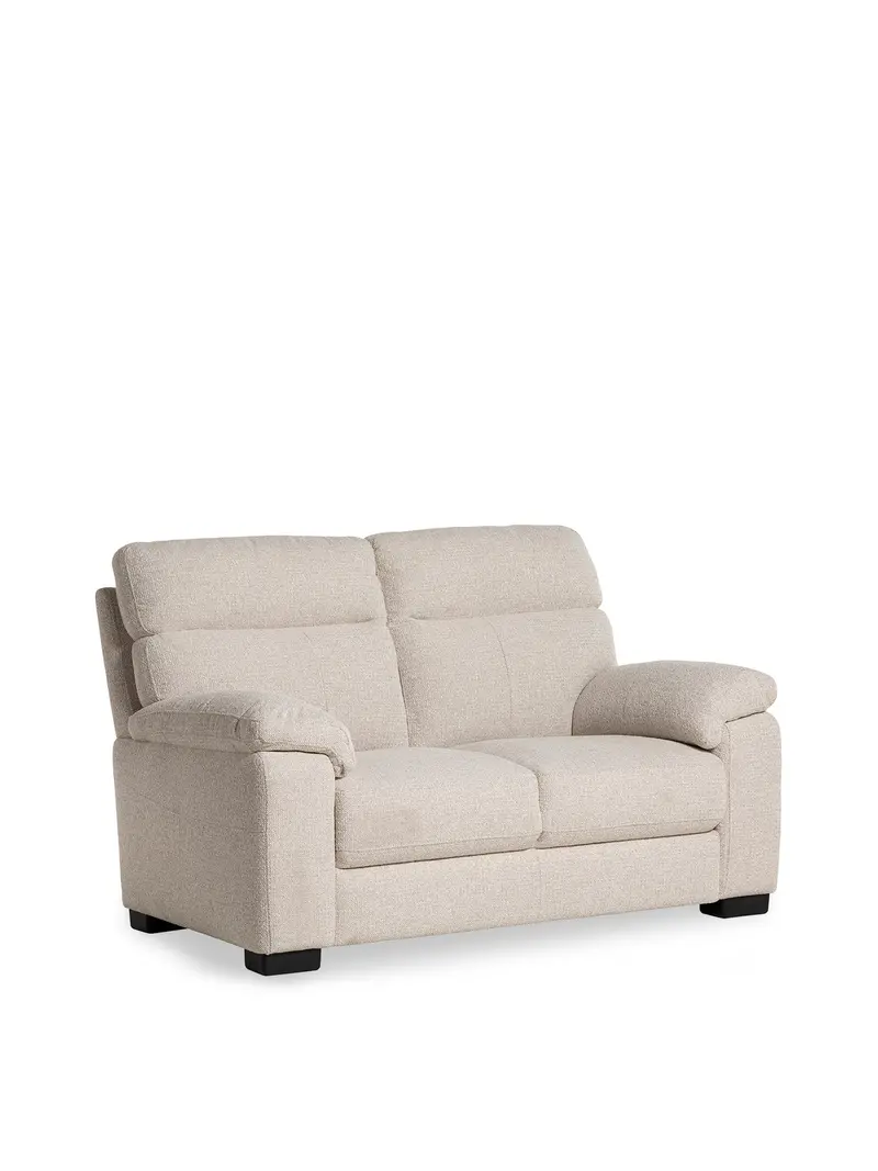 Clark Cream Fabric 2 Seater Sofa 1