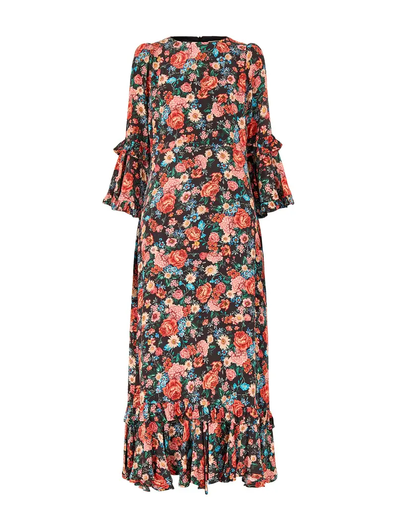 Claudia Dutch Print Maxi Blue 1