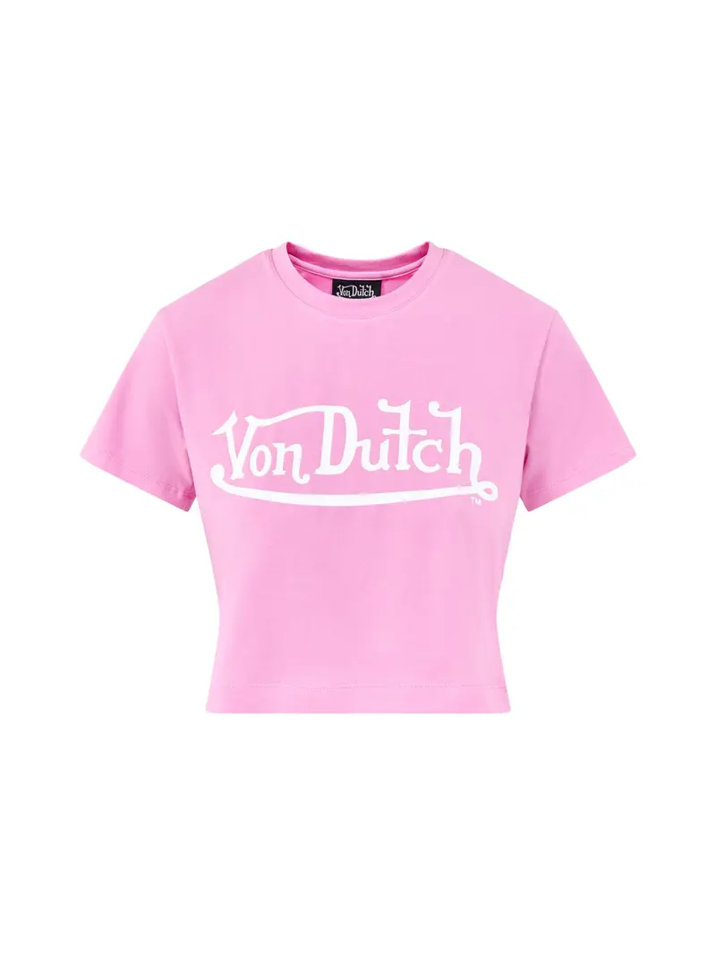 Contrast Baby Tee Pink 1
