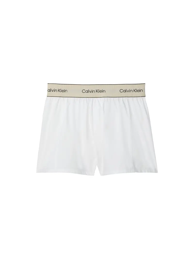 Cotton Poplin Logo Pyjama Shorts White 1
