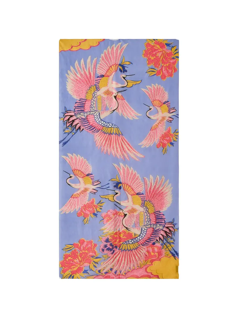 Crane Scarf Periwinkle Purple 1