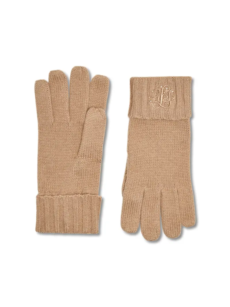 Crest Embroidered Gloves Navy 1