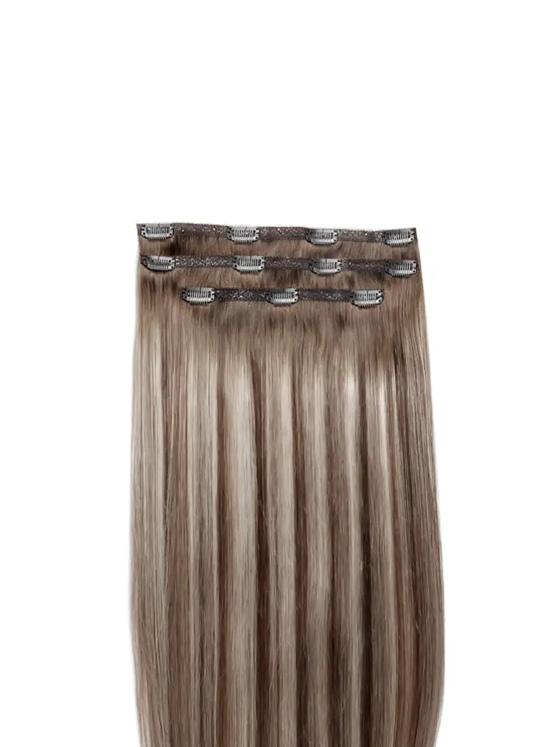 Deluxe Clip In Hair Extensions 18 Inch Amalfi Blonde 1