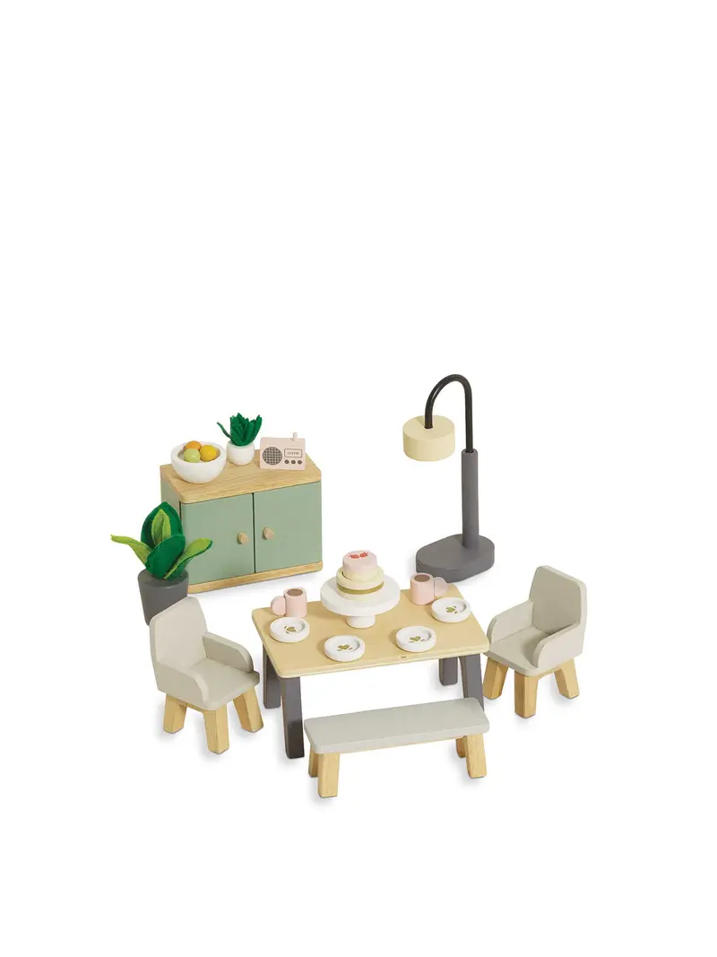 Dolls House Dining Room Furniture Toy Set 1