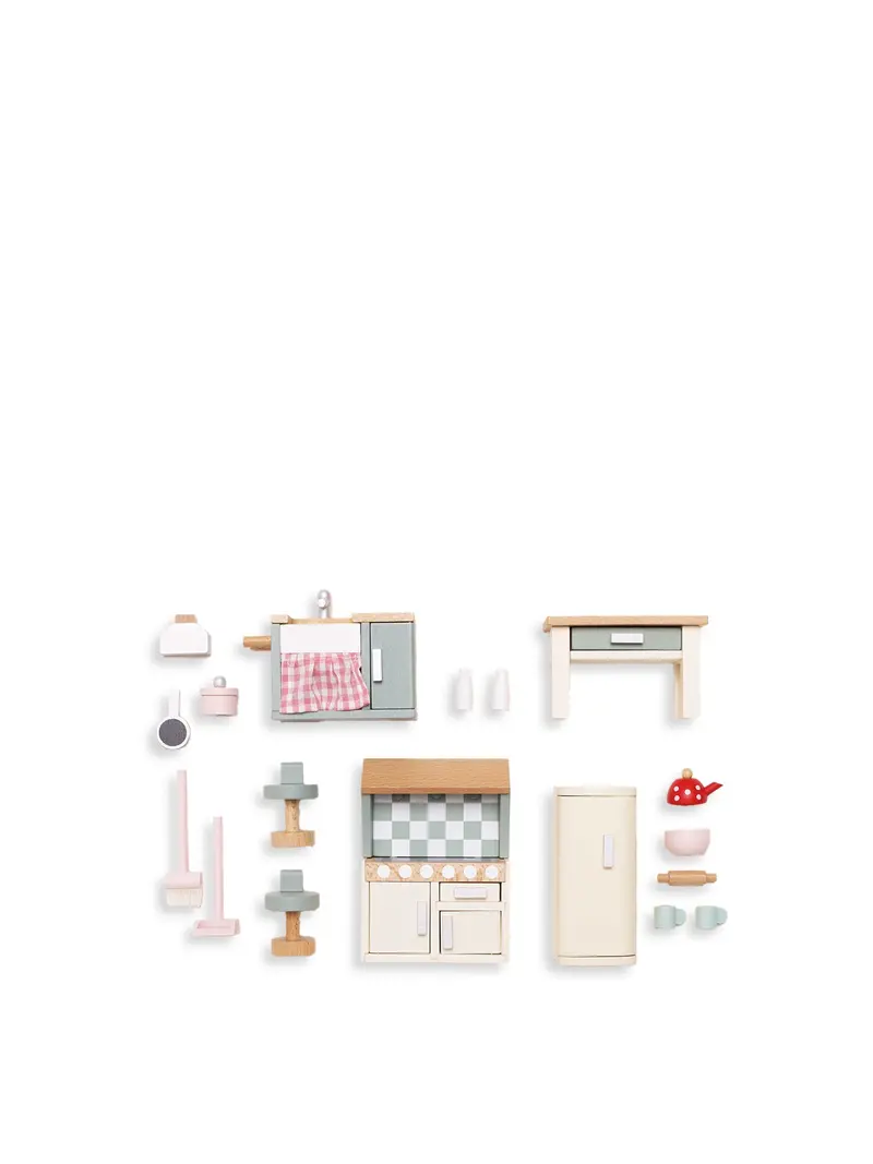 Dolls House Kitchen Furniture Toy Set 1