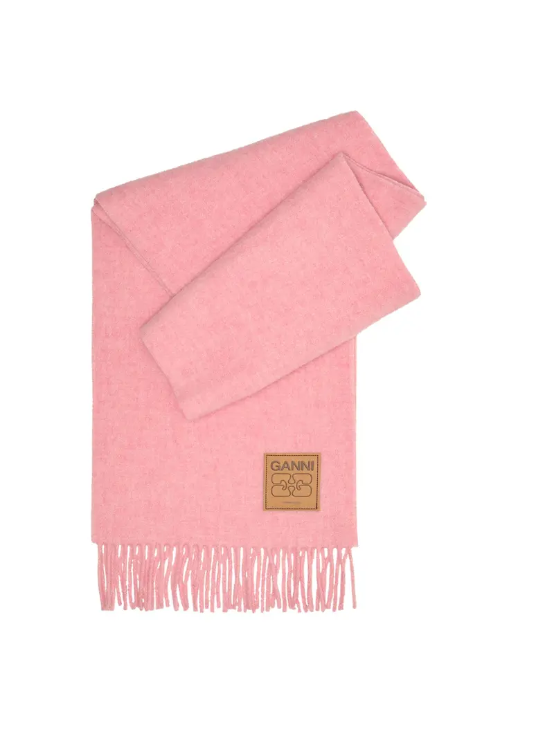 Double Face Wool Scarf Mauve Morn 1