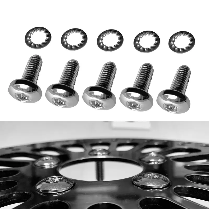 Durable Chrome Rear Rotor Torx Bolts For Harley Brake Rotors Oem #43562-92 1