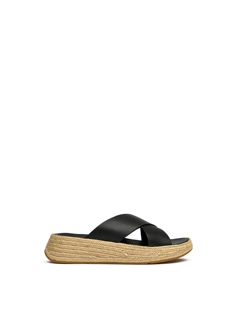 Espadrille Flatform Sandals Black 1