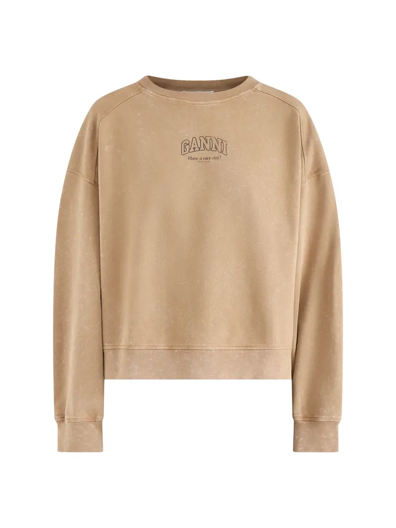 Essential Isoli Washed Effect Crewneck Brown 1