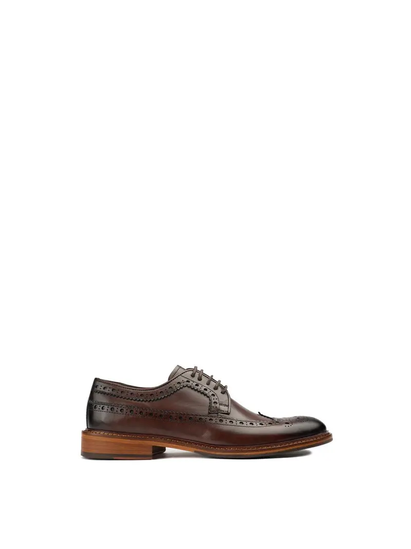 Etham Leather Brogue Shoes Tan 1