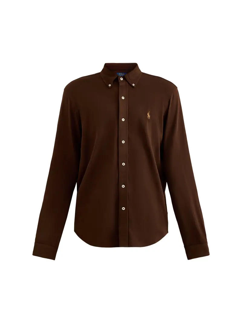 Featherweight Button-Down Collar Shirt Brown 1