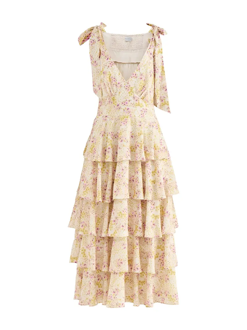 Fiore Ruffle Midaxi Dress Floral 1