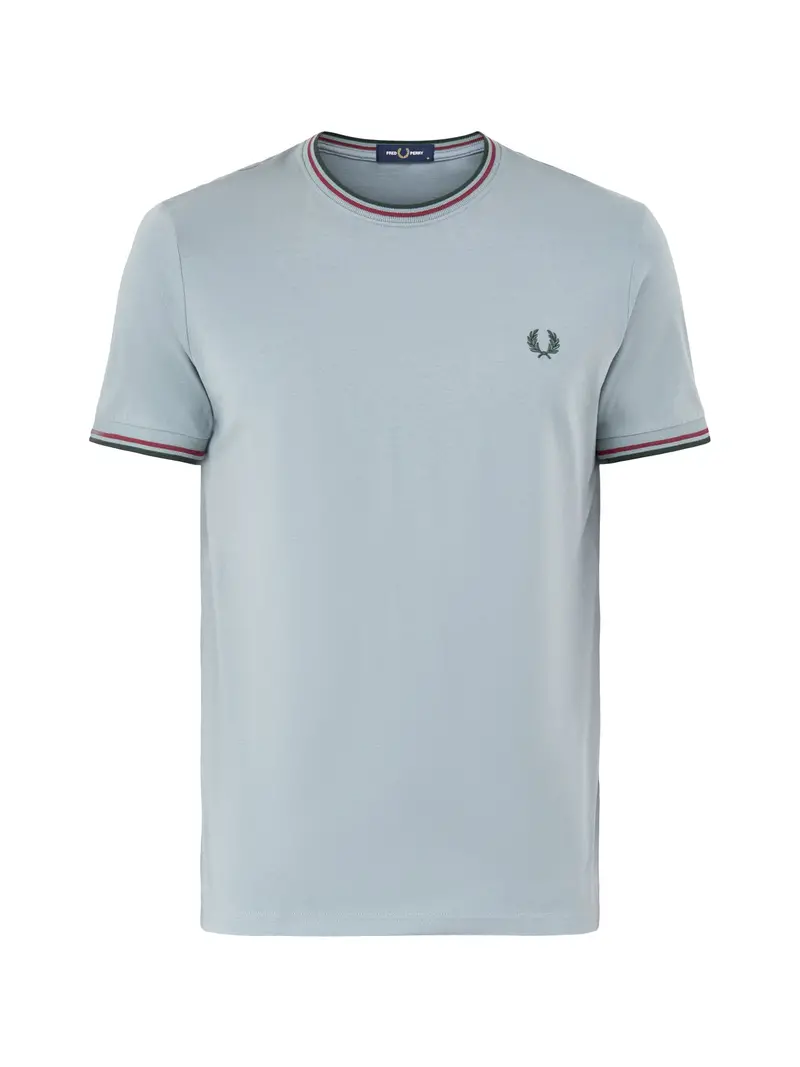 Fred Perry Twin Tipped Cotton T-Shirt Blue 1