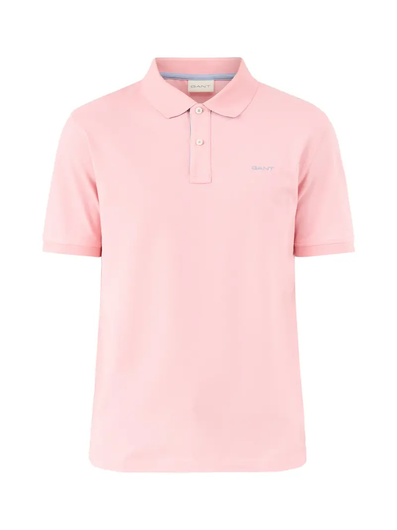 Gant Contrast Piqué Polo Shirt Pink 1