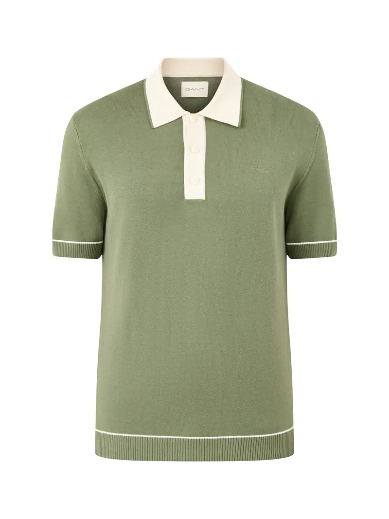 Gant Cotton Modal Polo Shirt Green 1