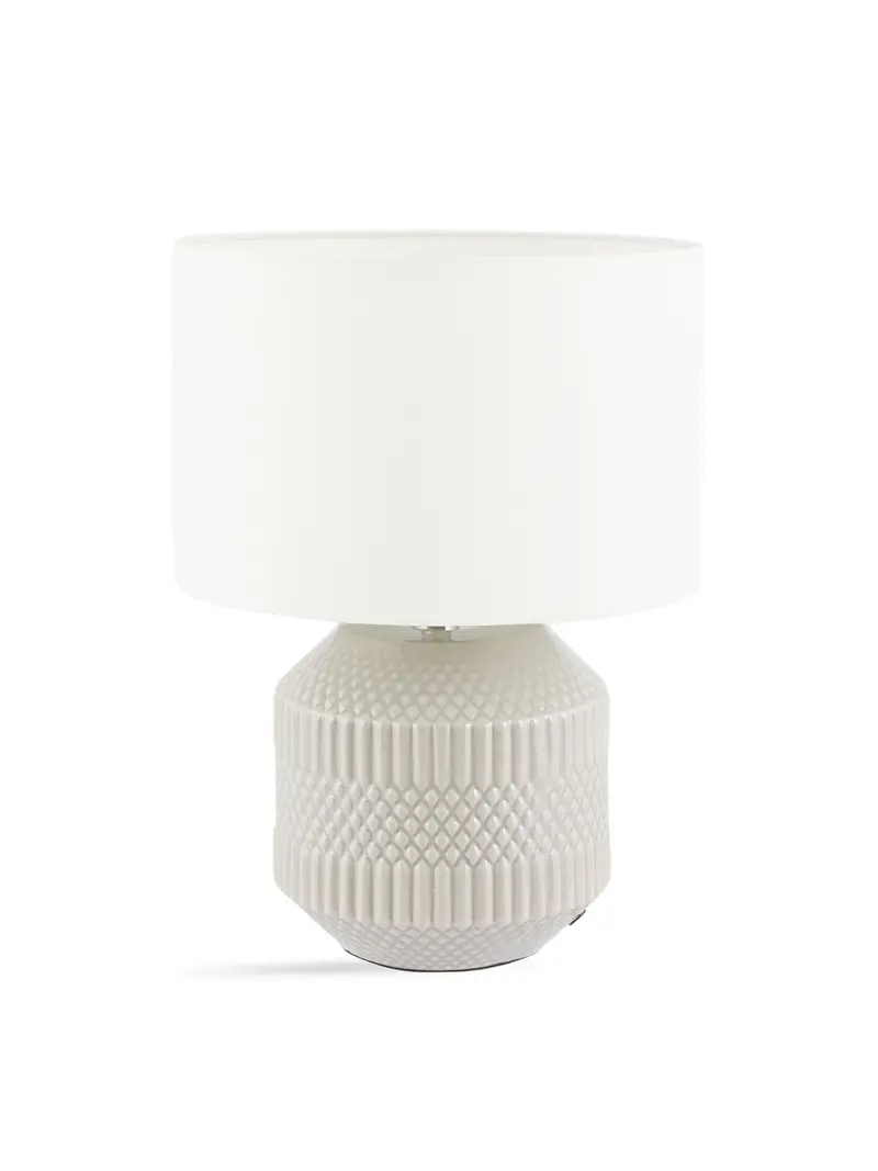 Geo Ceramic Table Lamp Grey 1