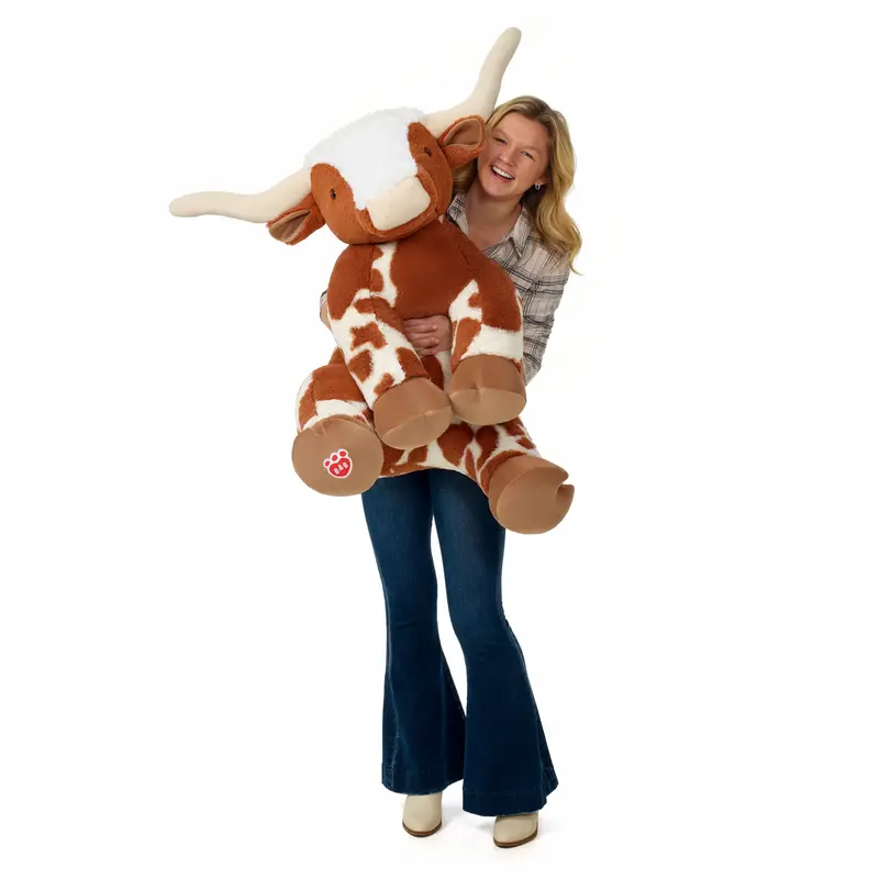 Giant Longhorn Cow Stuffed Animal 1