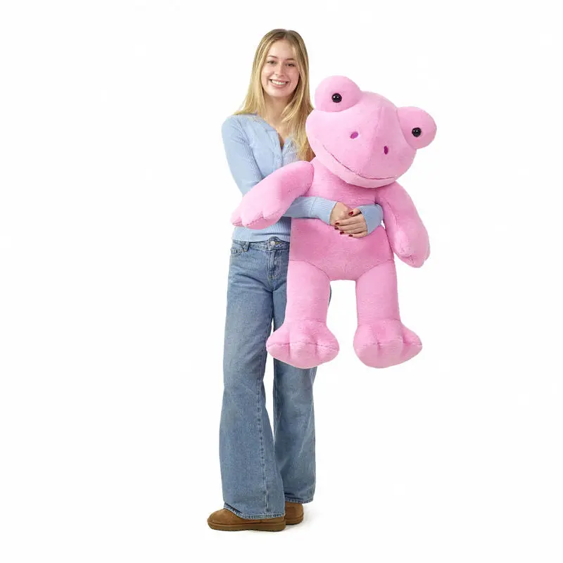Giant Spring Pink Frog Stuffed Animal 1