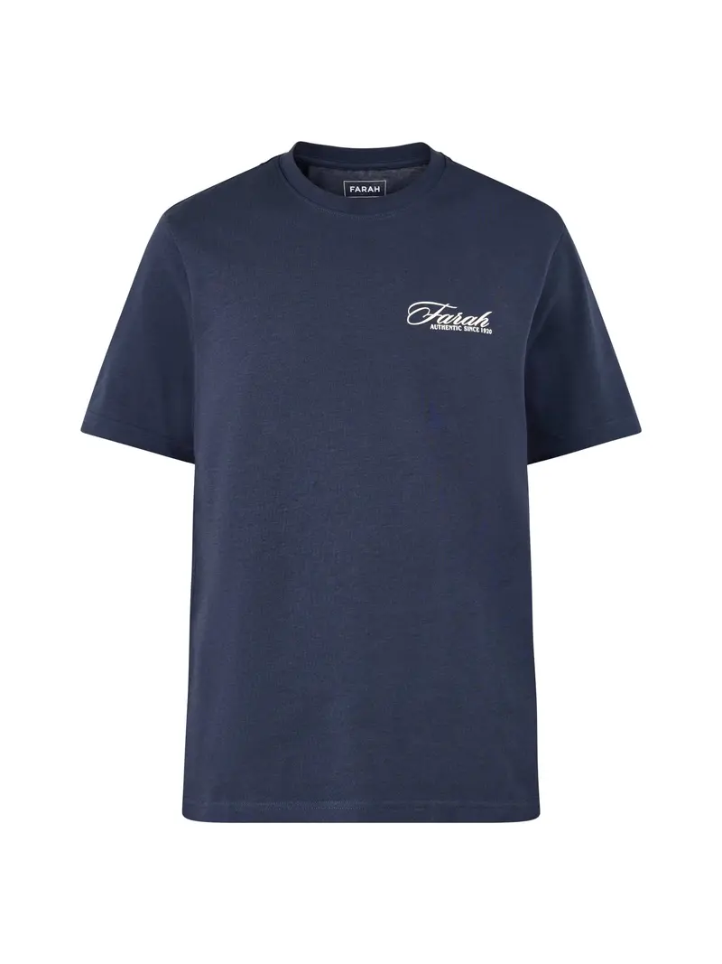 Graphic Organic Cotton T-Shirt Navy 1