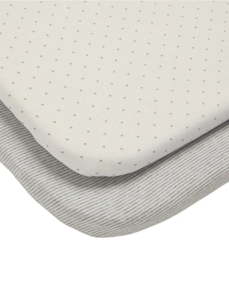 Grey Star Crib Sheets 2 Pack 1