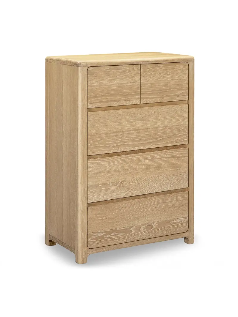 Hadrian Oak 2 Over 3 Drawer Chest 1