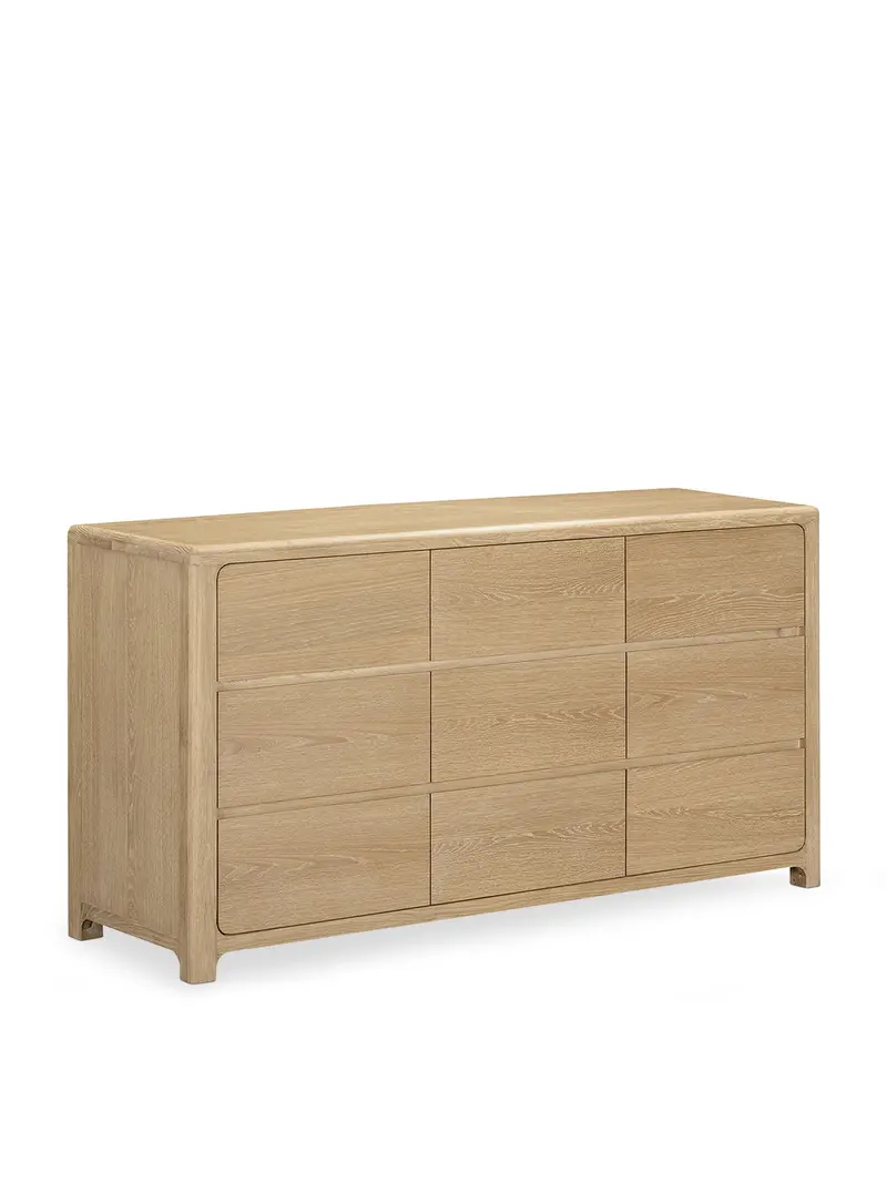 Hadrian Oak 9 Drawer Dresser 1
