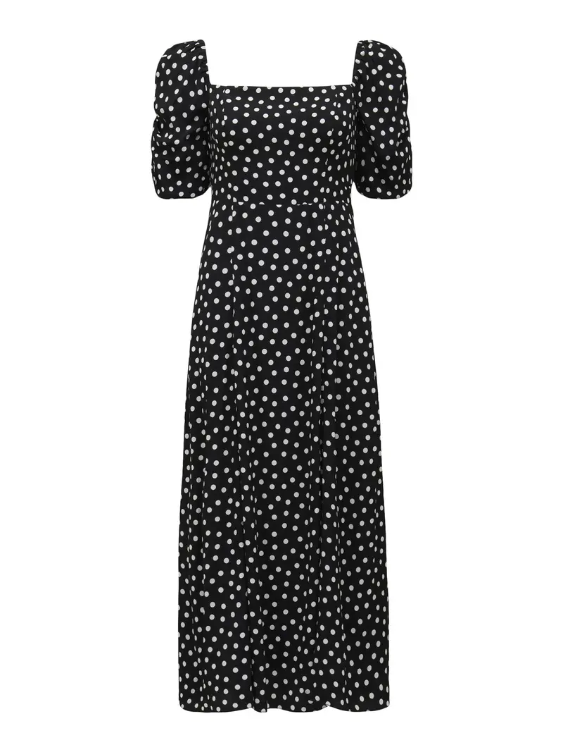 Hailee Puff Sleeves Midi Dress 1