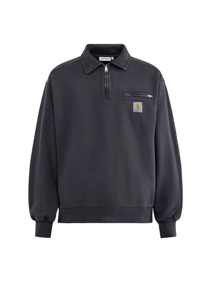 Half Zip Sweatshirt Black 1