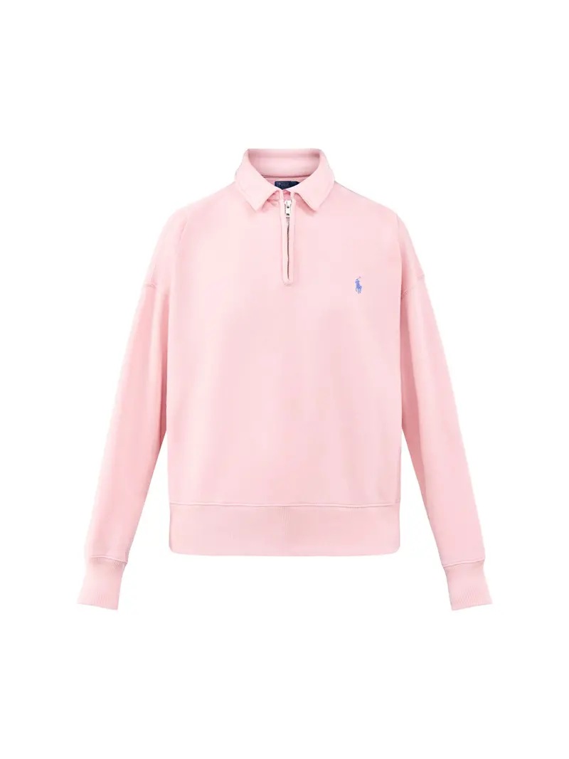Half Zip Sweatshirt Pink 1