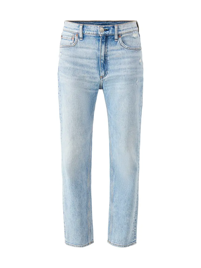 Harlow Mid Rise Ankle Straight Jeans Blue 1