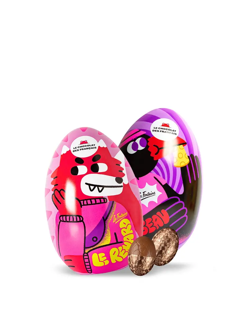 Hazelnut Praline And Caramel Milk Chocolate Egg Tin 1