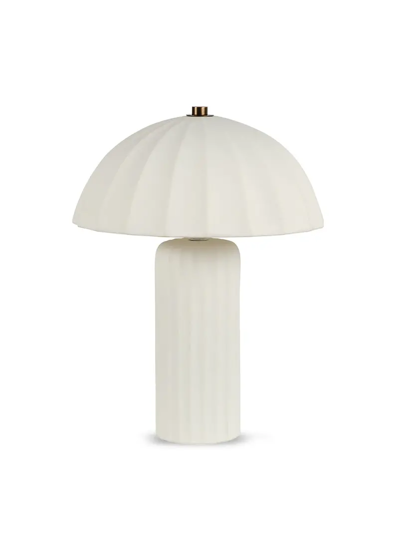 Hollis Porcelain Table Lamp White/Bronze 1