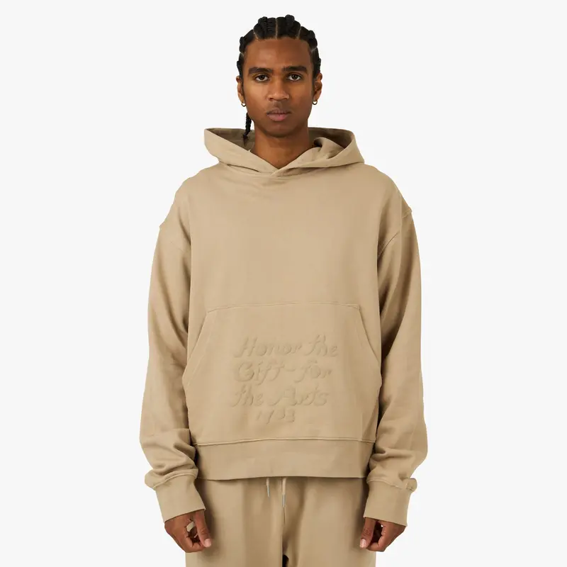 Honor The Gift Reverse Hoodie Pebble 1