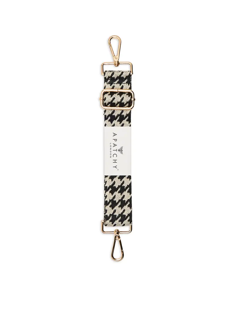 Houndstooth Bag Strap Black Stone 1