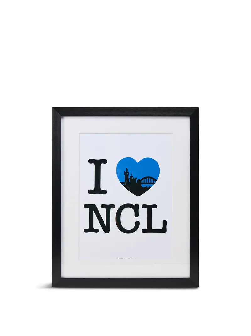 I Love Ncl Framed Art Print A3 1
