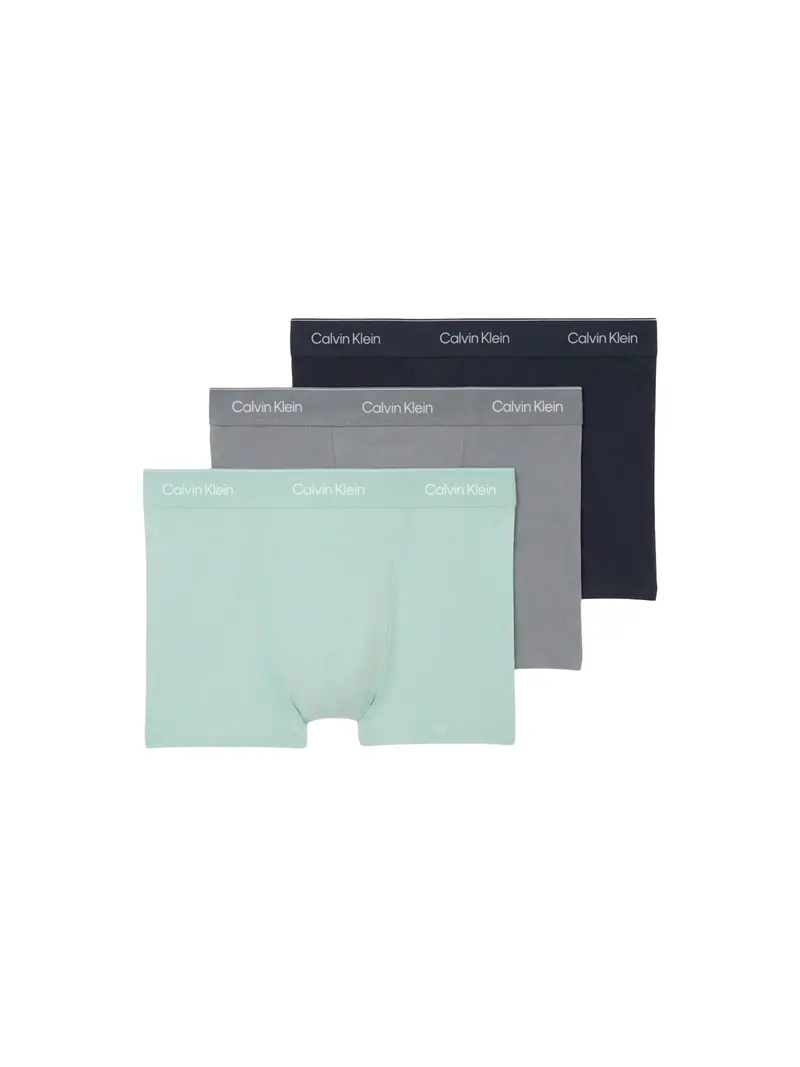 Icon Cotton Relaxed Fit Trunks 3 Pack Grey 1