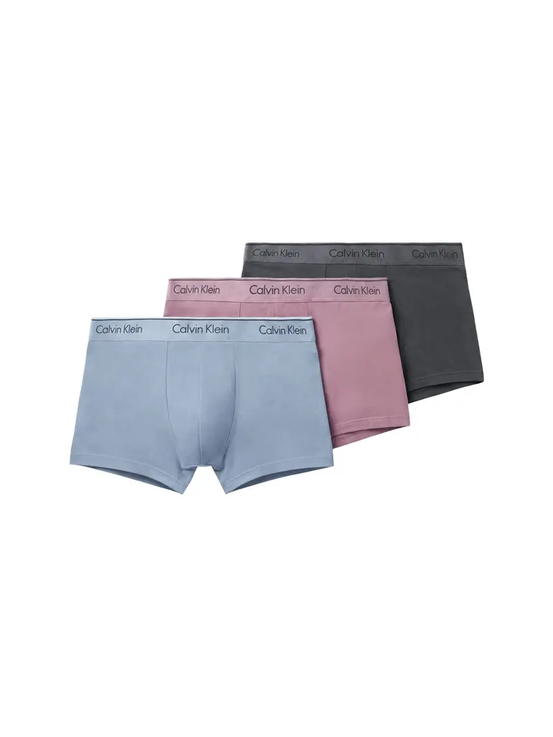 Icon Cotton Stretch Trunks 3 Pack Blue 1