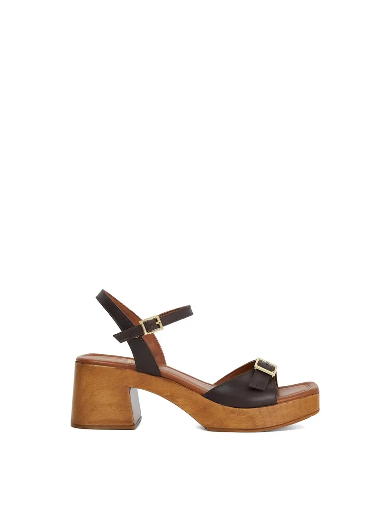 Jeane Heeled Sandals Brown 1