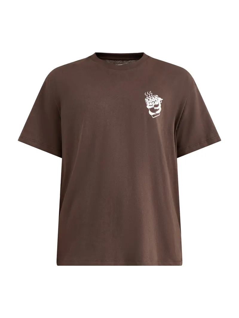 Jorcoffee Short Sleeve Crew Neck T Shirt Brown 1