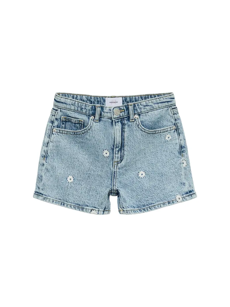 Kids' Embroidered Denim Shorts Blue 1