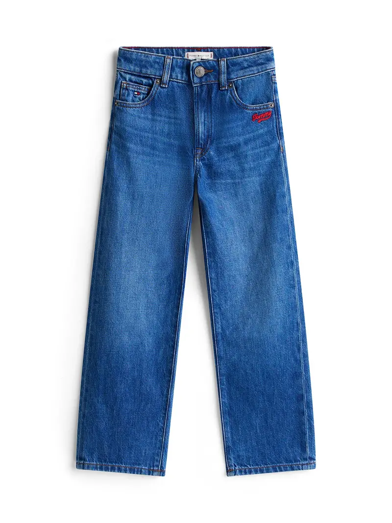 Kids’ Logo Embroidery Girlfriend Jeans 1