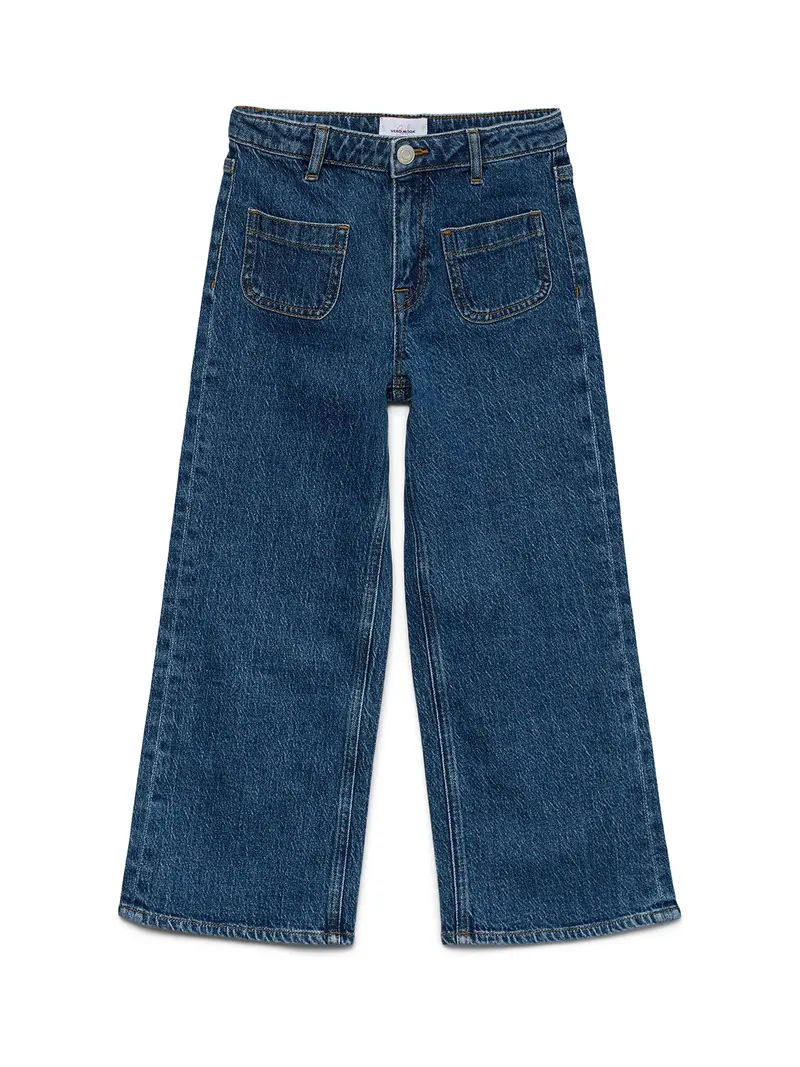 Kids' Vmtessa High Rise Wide Leg Jeans Blue 1