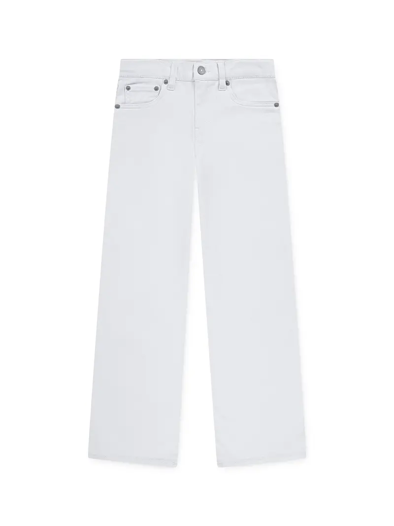 Kids’ Wide Leg Jeans White 1